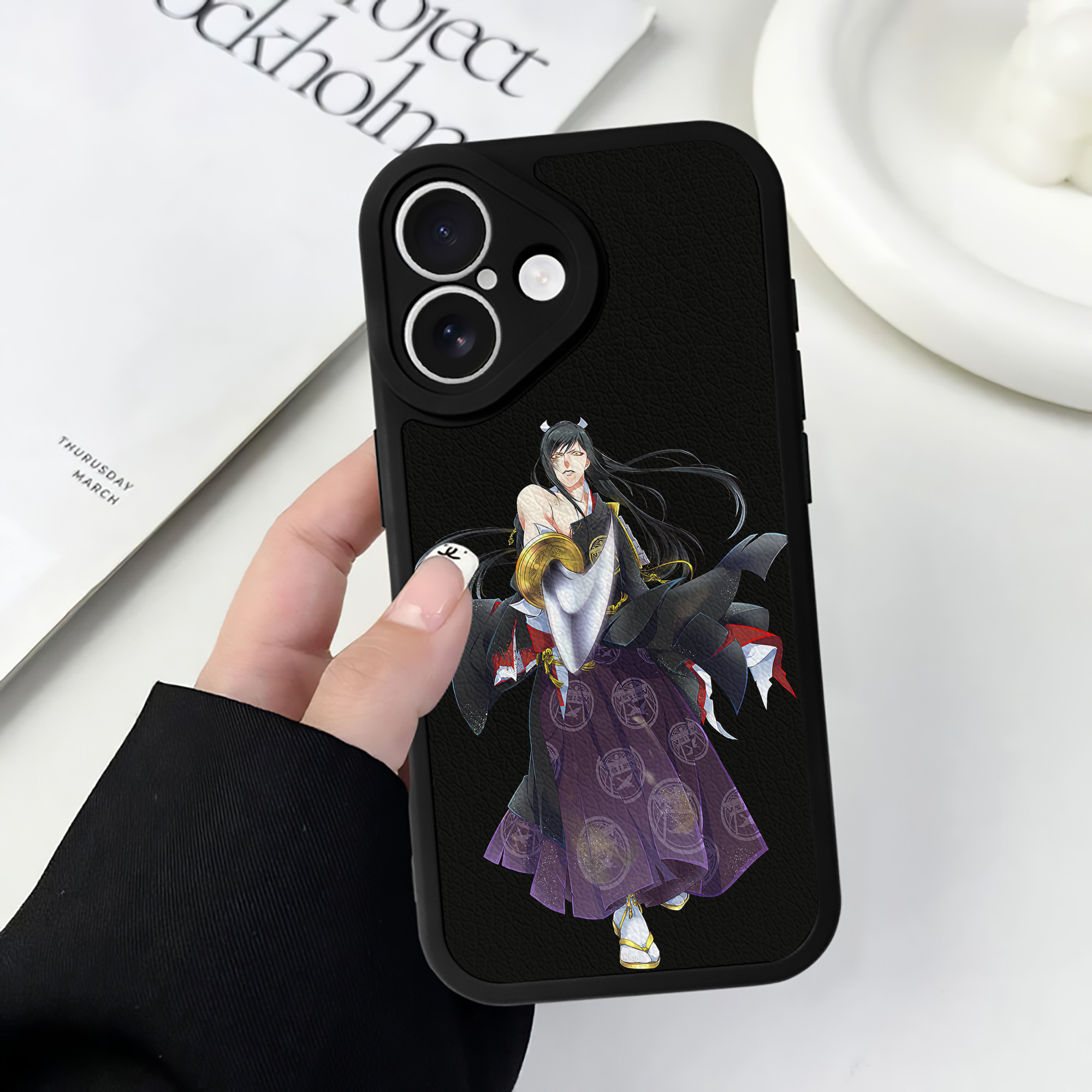 （画像用） 刀剣乱舞 Touken Ranbu 【iPhone 16シリーズ対応】シリコンスマホケース（レザー調） 材質：シリコン